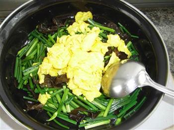 韭菜苔炒鸡蛋的做法图解5