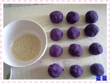 芝心紫薯球的做法步骤5