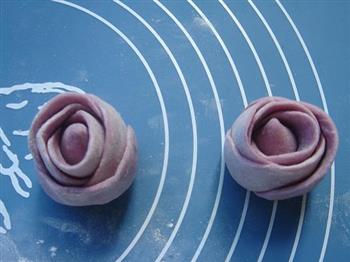 紫薯玫瑰花小馒头的做法步骤15