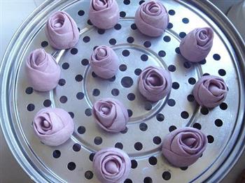 紫薯玫瑰花小馒头的做法图解16