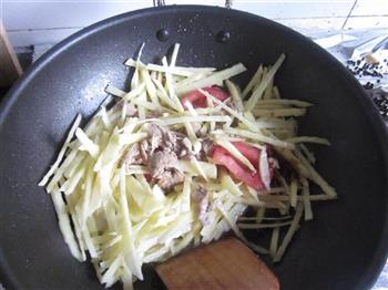 土豆丝炒肉的做法步骤6