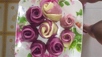 紫薯玫瑰馒头的做法步骤11