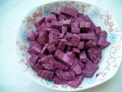 紫薯糯米煎饼的做法图解2
