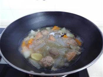 冬瓜粉皮肉丸汤的做法图解5