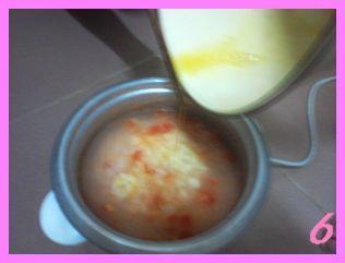 西红柿蛋花粥的做法步骤6