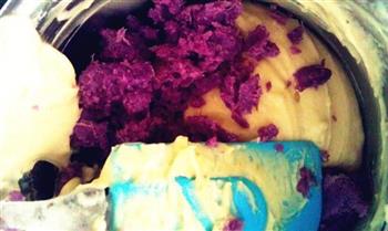 香草紫薯蛋糕的做法步骤6