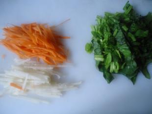 菠菜胡萝卜卷的做法步骤2