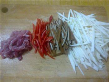 茭白香干炒肉丝的做法步骤1
