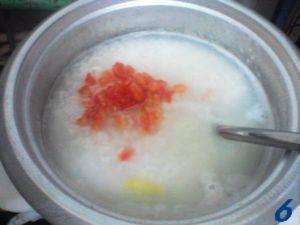 鸡丝番茄粥的做法步骤6