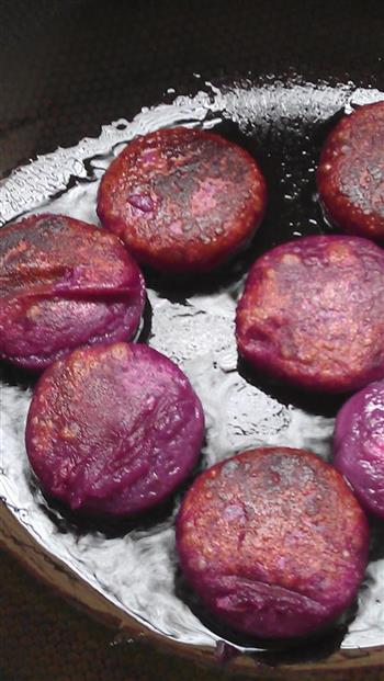 奶香紫薯饼的做法步骤12