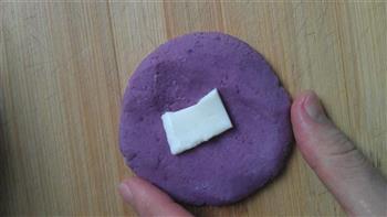 奶香紫薯饼的做法步骤8
