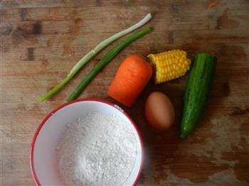 蔬菜玉米饼的做法步骤1