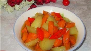 红萝卜炒土豆的做法步骤8
