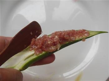 肉酿秋葵的做法步骤8