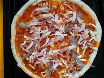 培根大虾披萨的做法步骤10