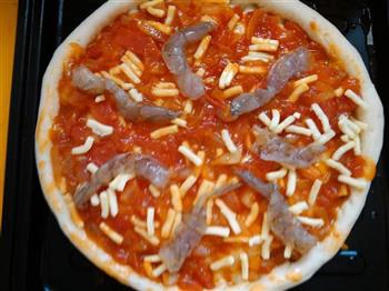 培根大虾披萨的做法图解9