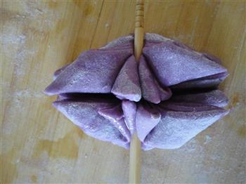 紫薯菊花卷的做法步骤15