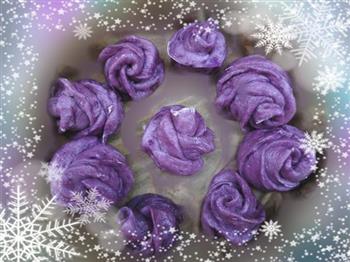 奶香紫玫瑰花卷的做法图解11