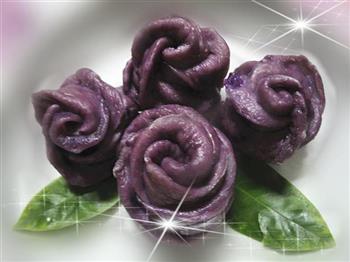 奶香紫玫瑰花卷的做法图解14
