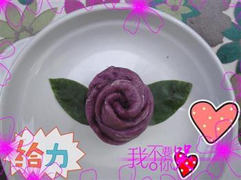 奶香紫玫瑰花卷的做法图解15