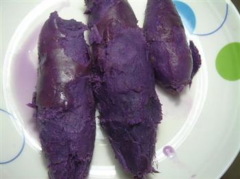 紫薯花形馒头的做法图解1