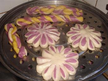 紫薯花形馒头的做法图解11