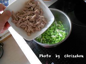 剁椒毛豆炒肉丝的做法步骤6