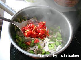 剁椒毛豆炒肉丝的做法步骤7