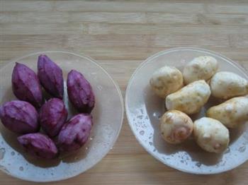 芋艿紫薯汤的做法图解3