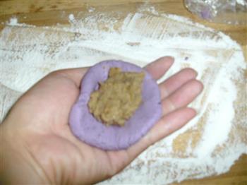 紫薯豆沙饼的做法图解6
