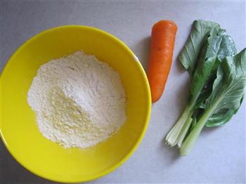 胡萝卜面疙瘩的做法步骤1