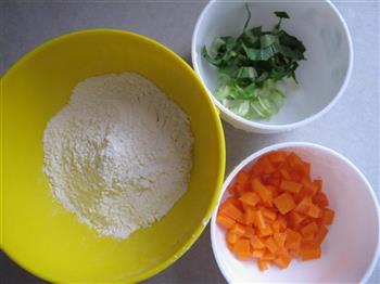 胡萝卜面疙瘩的做法步骤2