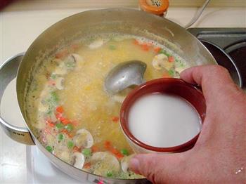 鲜蘑粟米羹的做法步骤6