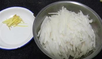 虾皮萝卜丝汤的做法步骤2