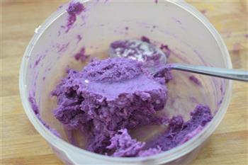 奶香紫薯球的做法步骤3