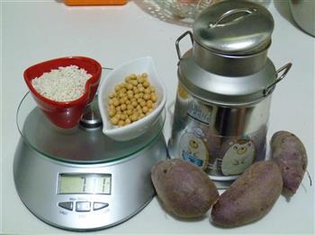 豆香紫薯香糯米糊的做法图解1