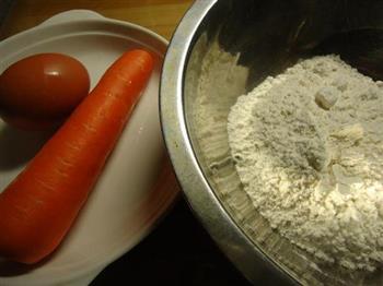 胡萝卜鸡蛋煎饼的做法步骤1