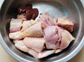 走地鸡炖绍菜的做法步骤4