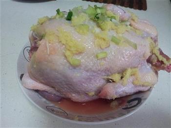 姜葱蒸鸡的做法步骤3