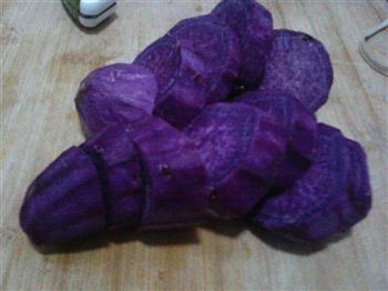 奶香紫薯开口笑的做法图解3