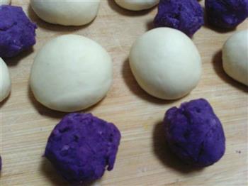奶香紫薯开口笑的做法步骤5
