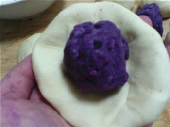 奶香紫薯开口笑的做法图解6