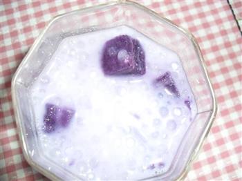 紫薯西米豆浆的做法图解8