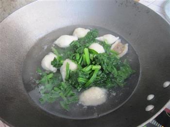 海螺丸菠菜汤的做法步骤8