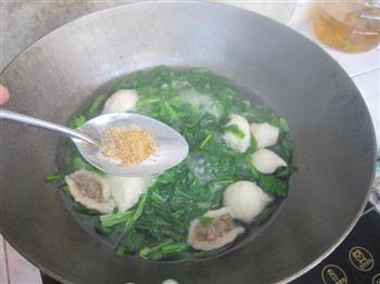 海螺丸菠菜汤的做法步骤9
