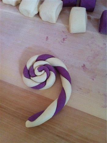 紫薯花样馒头的做法图解8