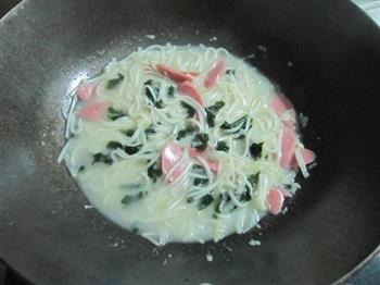 白菜炝汤面的做法步骤10