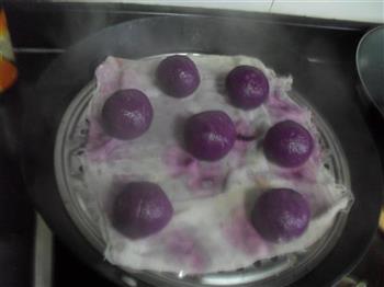 椰香紫薯糯米糍的做法步骤8