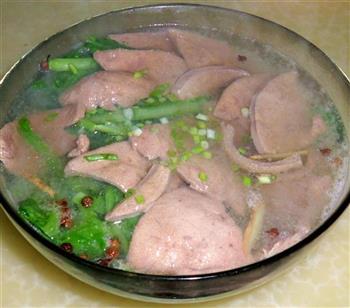小白菜猪肝汤的做法步骤8