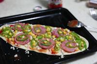 薄饼火腿pizza的做法步骤11